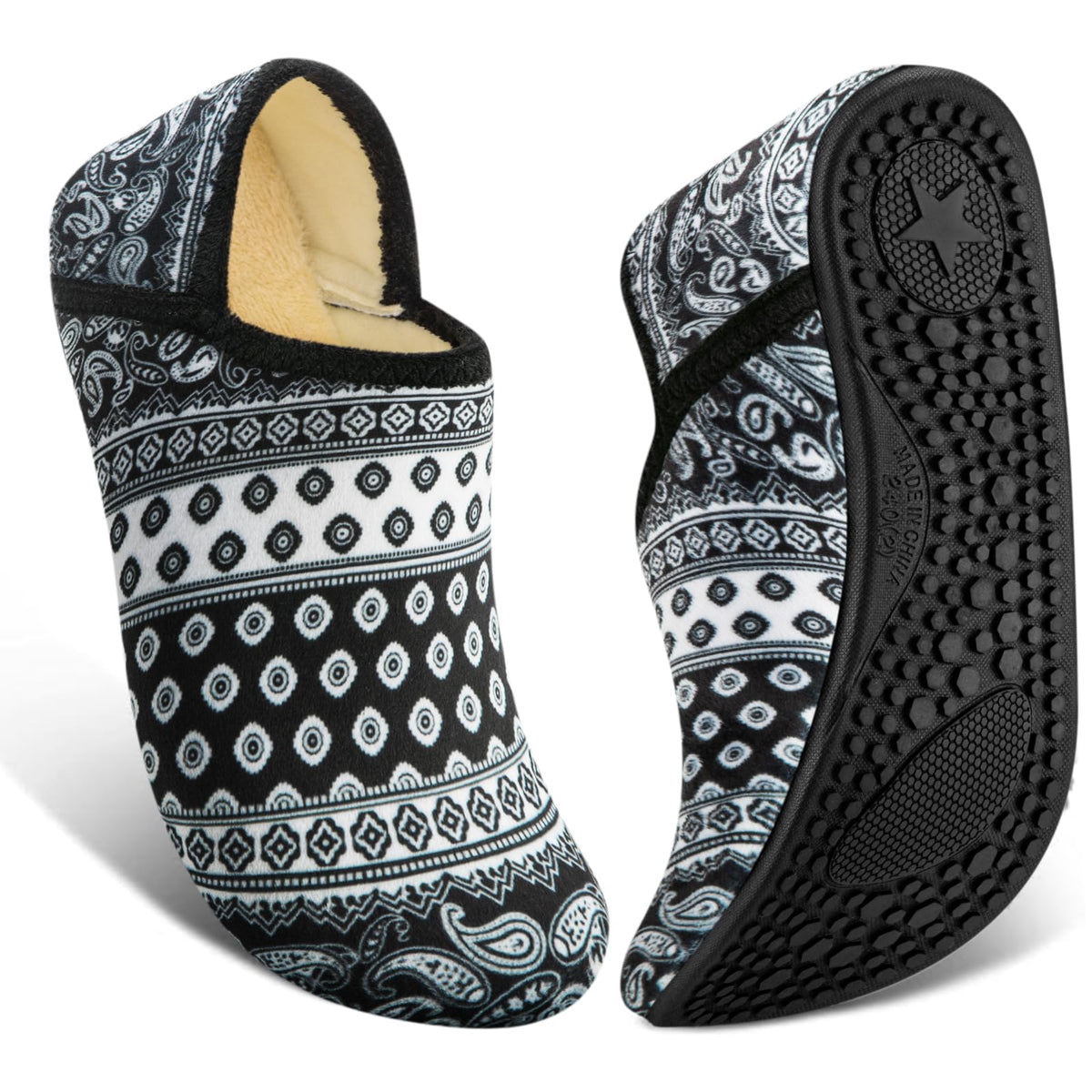 ATHMILE House Slippers for Women Men Indoor Barefoot House Shoes Soft Socks