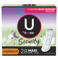 U by Kotex Security Overnight Pads 6 Packs of 28