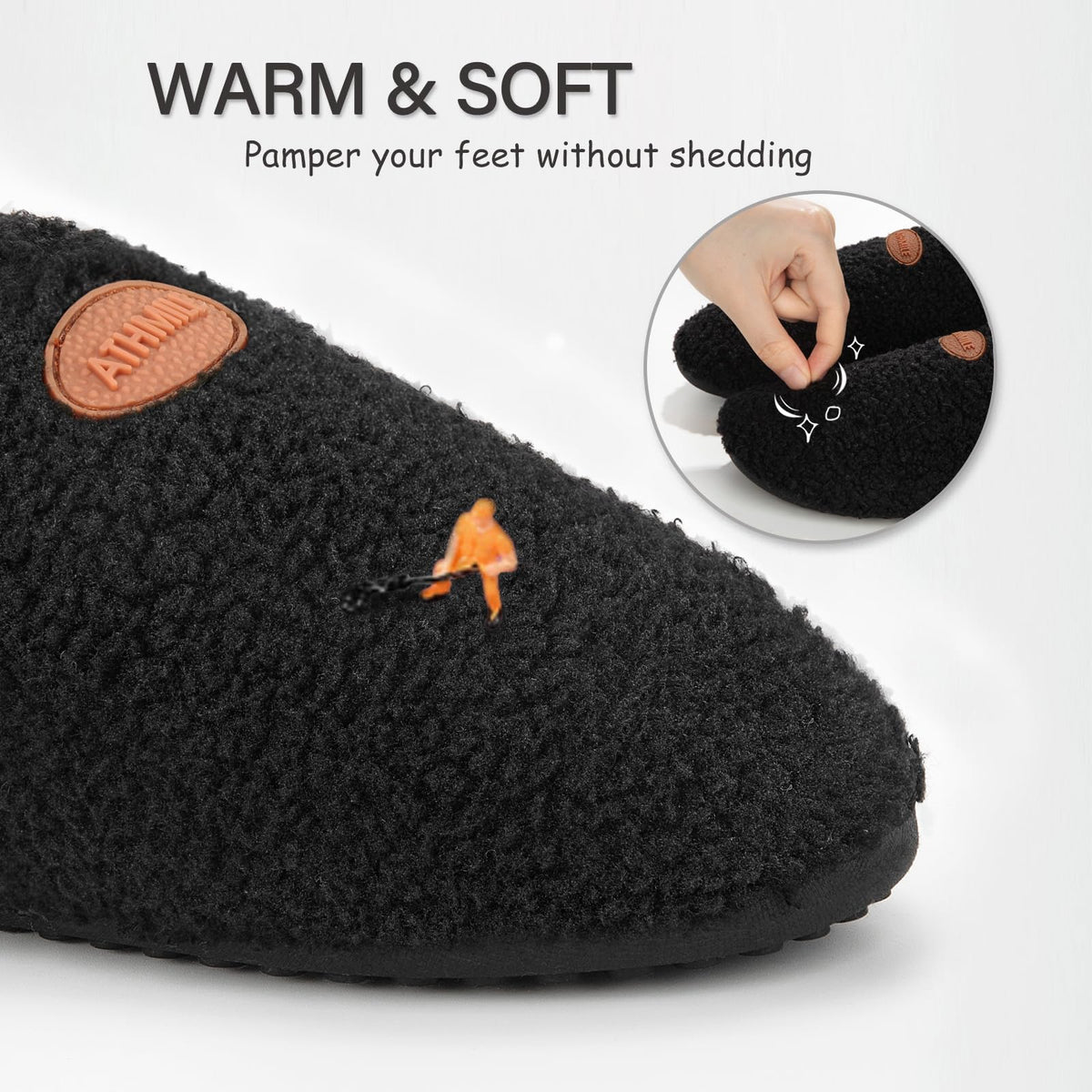 ATHMILE House Slippers for Women Men Indoor Barefoot House Shoes Soft Socks