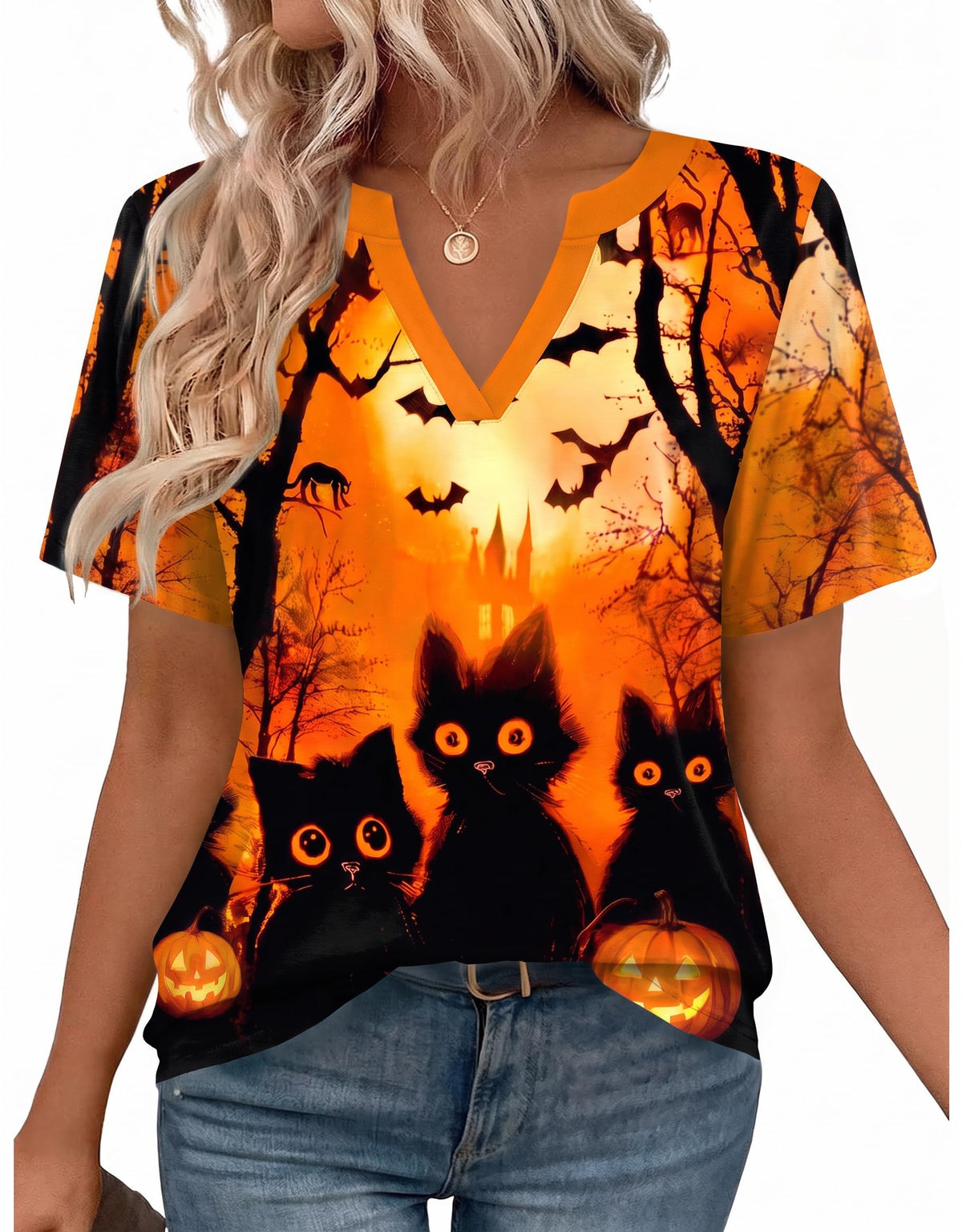 Zeagoo Womens Tops Short Sleeve V Neck Tee Shirts Cute Dressy Casual