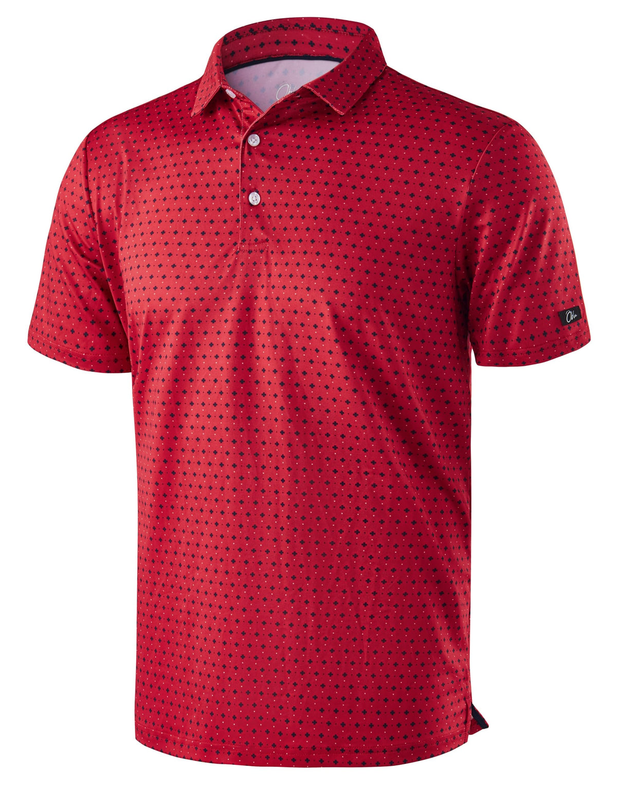 Obla Men's Golf Polo Shirts Print Short Sleeve Dry Fit Collared Shirt