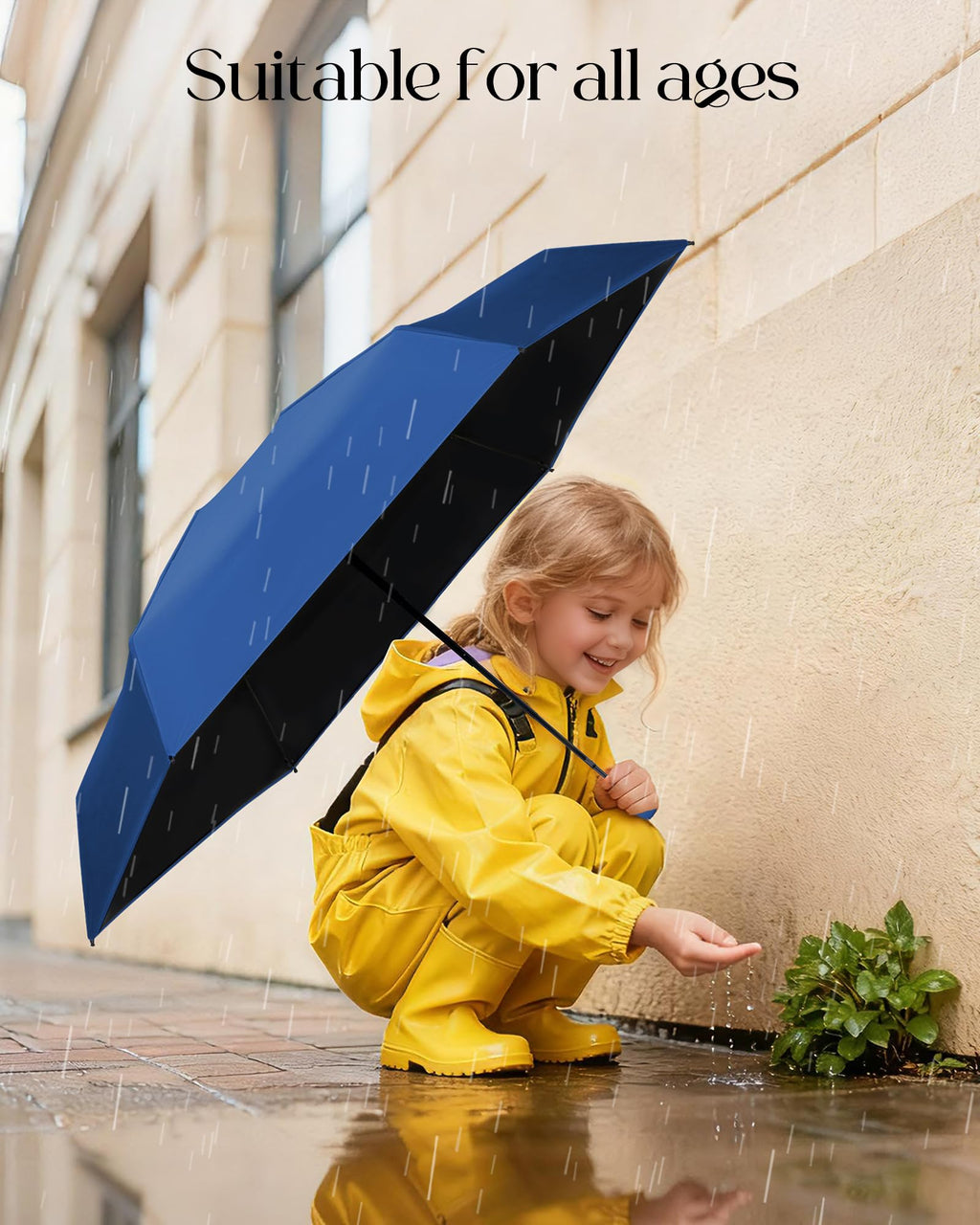 Seniny Mini Travel Umbrella with Case, Compact Pocket Size UV Sun & Rain
