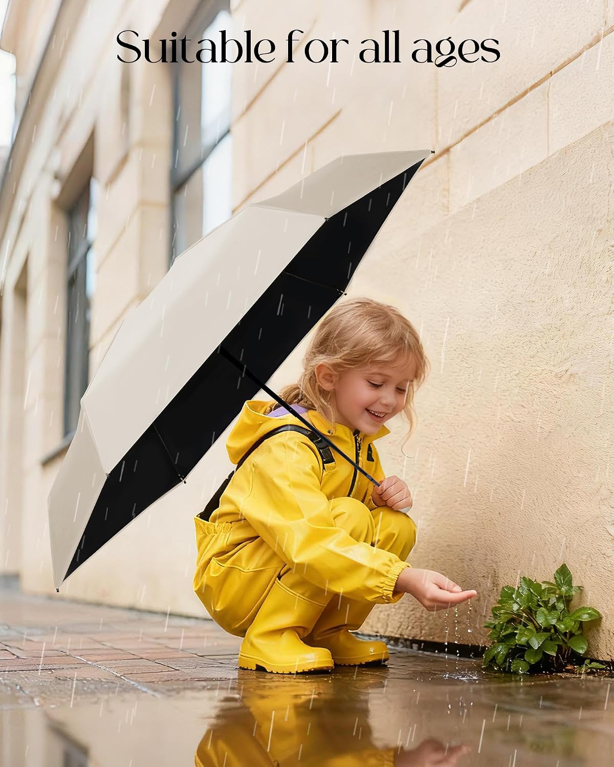 Seniny Mini Travel Umbrella with Case, Compact Pocket Size UV Sun & Rain
