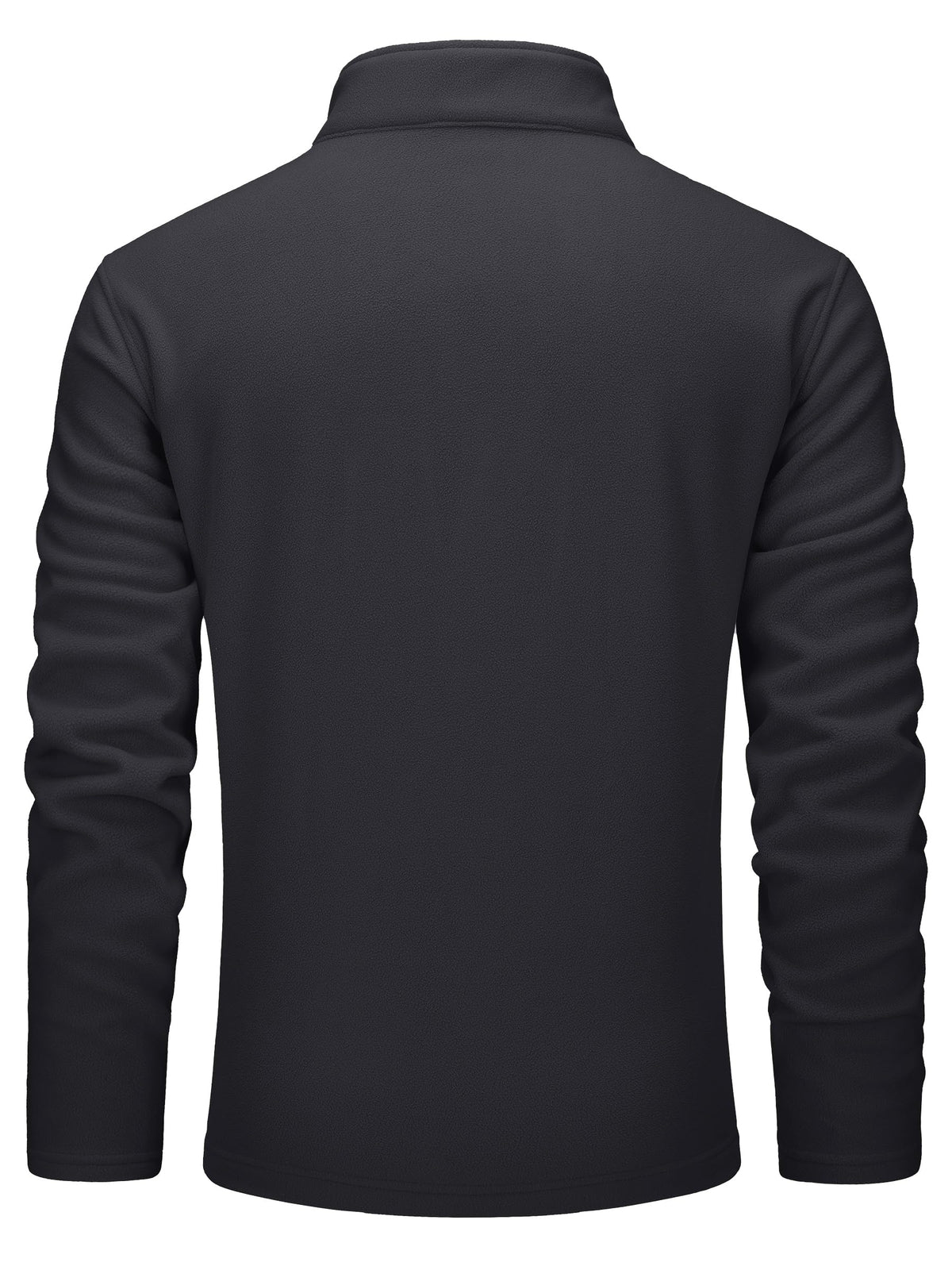 KEFITEVD Men's Quarter Zip Sweatshirt Thermal Fleece Pullover Black Size M