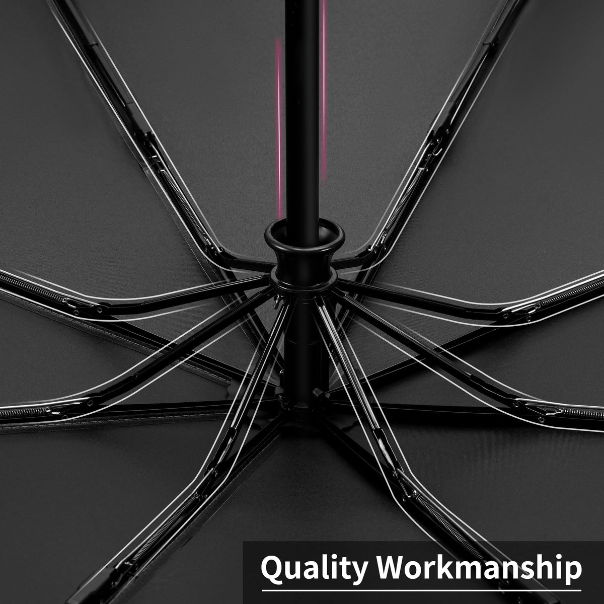 Seniny Windproof Travel Umbrella, Automatic Umbrellas for Rain, Portable & Compact Umbrellas for Backpack, Strong UV for Protection, Folding Small Sun Umbrella for Car, Walking