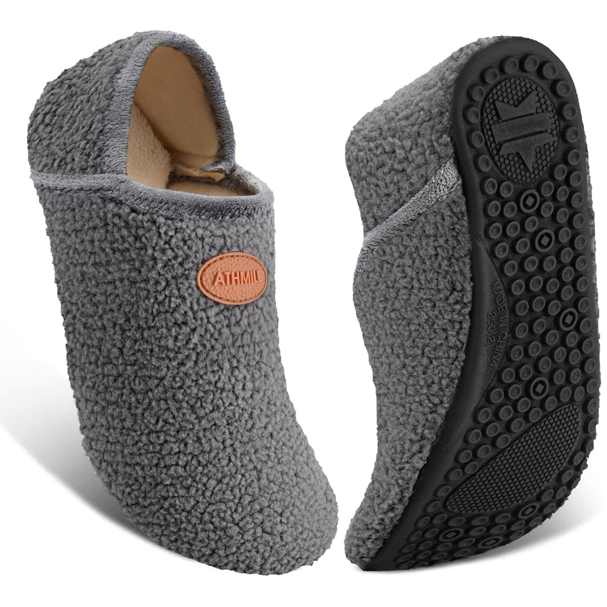 ATHMILE House Slippers for Women Men Indoor Barefoot House Shoes Soft Socks