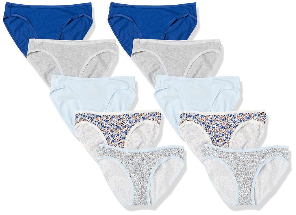Amazon Essentials Women's Cotton Spandex Bikini Brief Underwear (Available in Plus Size)