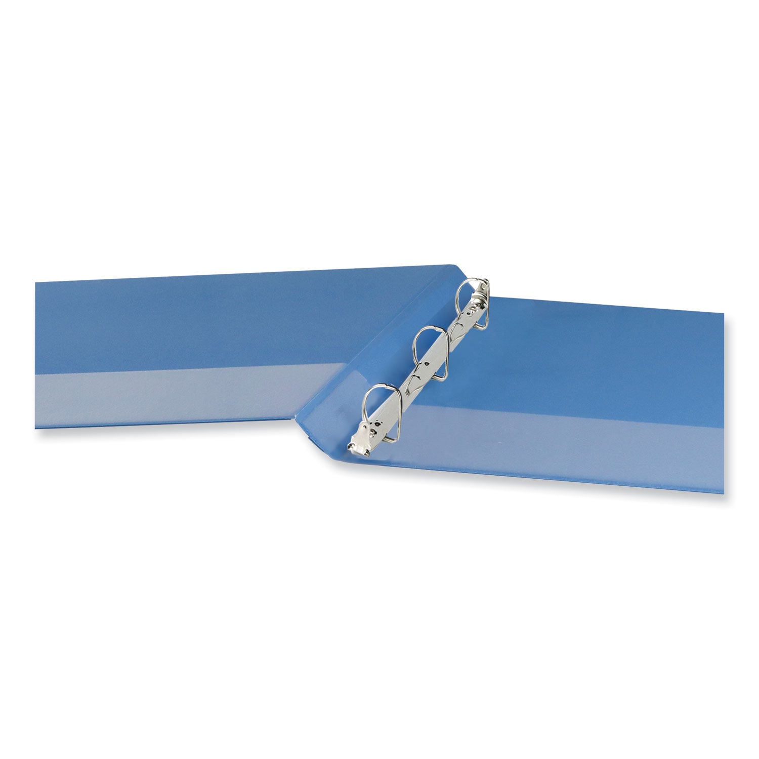Universal Slant D-Ring View Binder, 3 Rings, 0.5" Capacity, 11 x 8.5, Light Blue