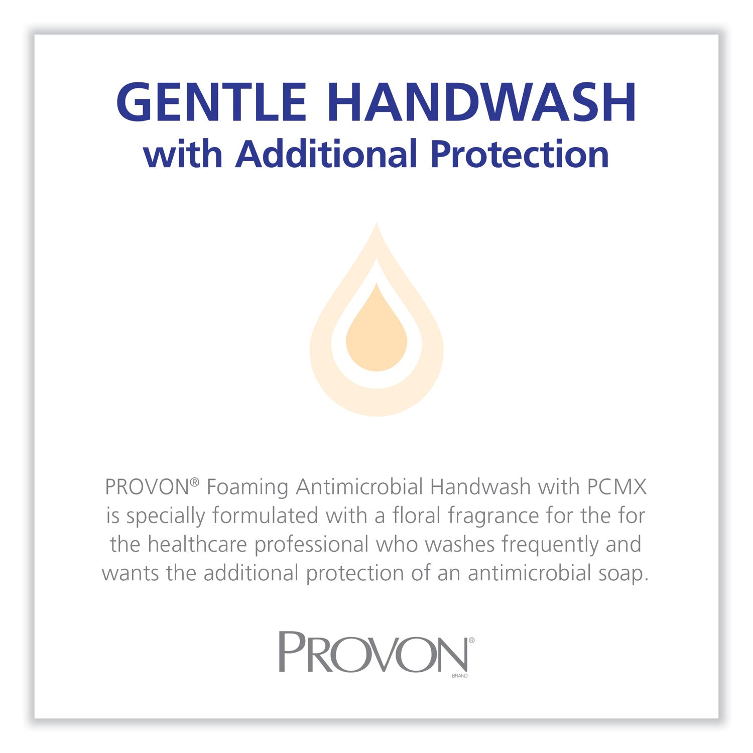 PROVON Foaming Antimicrobial Handwash with PCMX, For LTX-12, Floral, 1,200 mL Refill,  2/Carton