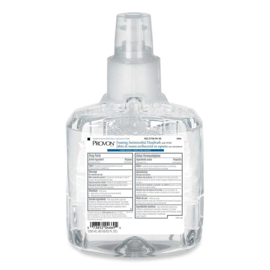 PROVON Foaming Antimicrobial Handwash with PCMX, For LTX-12, Floral, 1,200 mL Refill,  2/Carton