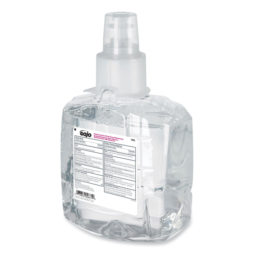 GOJO Antibacterial Foam Hand Wash Refill, For LTX-12 Dispenser, Plum Scent, 1,200 mL Refill