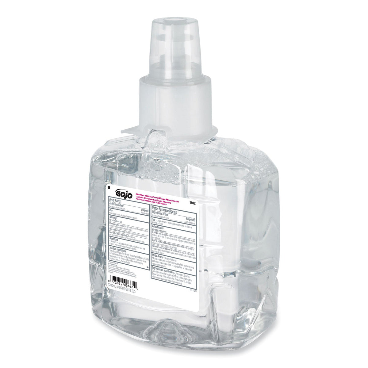 GOJO Antibacterial Foam Hand Wash Refill, For LTX-12 Dispenser, Plum Scent, 1,200 mL Refill