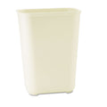 Rubbermaid Fire-Resistant Wastebasket, Rectangular, Fiberglass, 10 gal, Beige