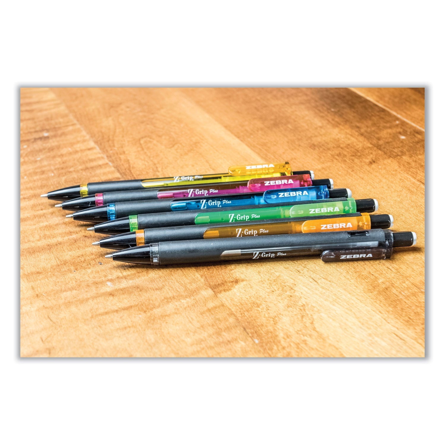 Zebra Z-Grip Plus Mechanical Pencil, 0.7 mm, HB (#2.5), Black Lead, Assorted Barrel Colors, Dozen