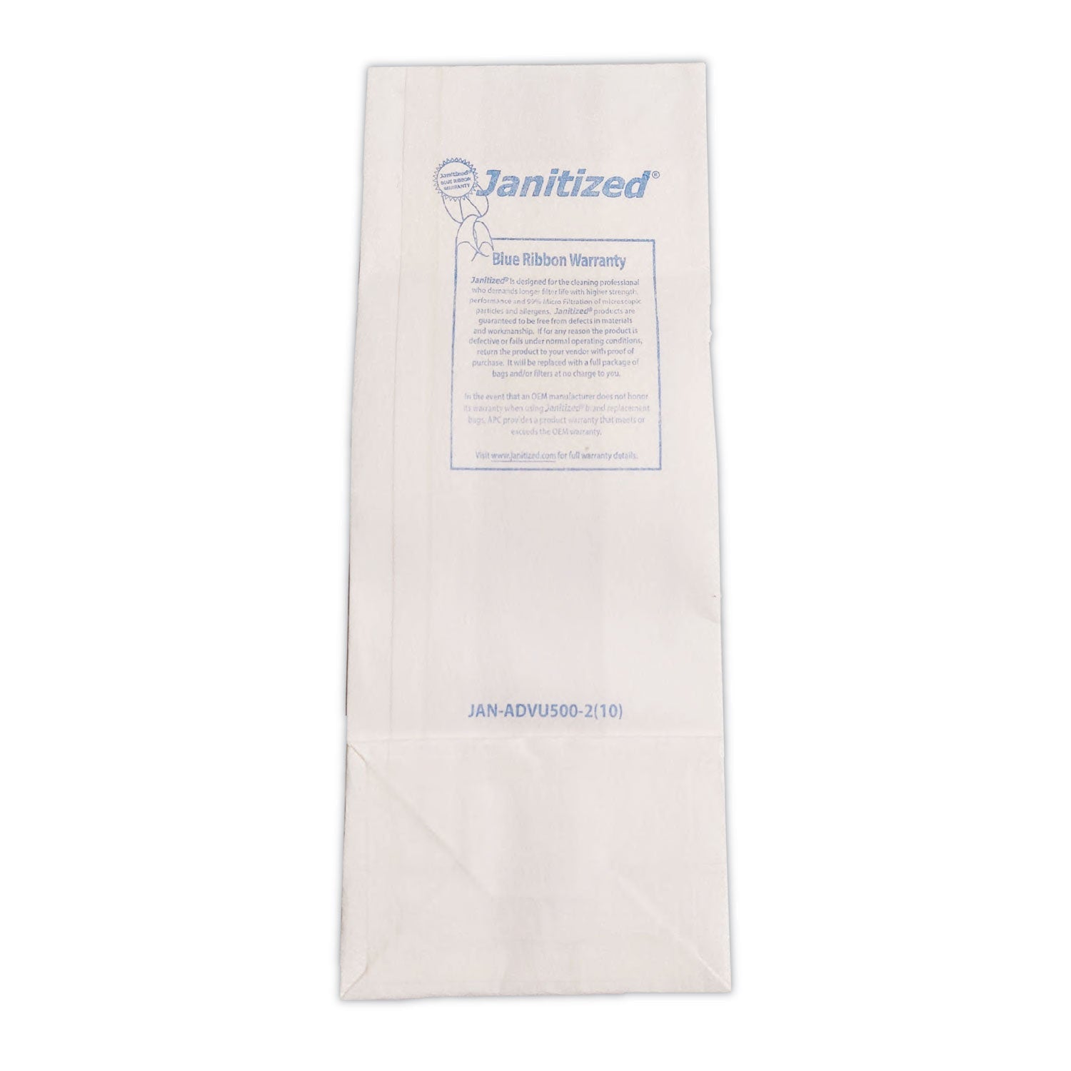 Janitized Vacuum Filter Bags Designed to Fit Advance VU500/Triple S Triumph, 100/Carton