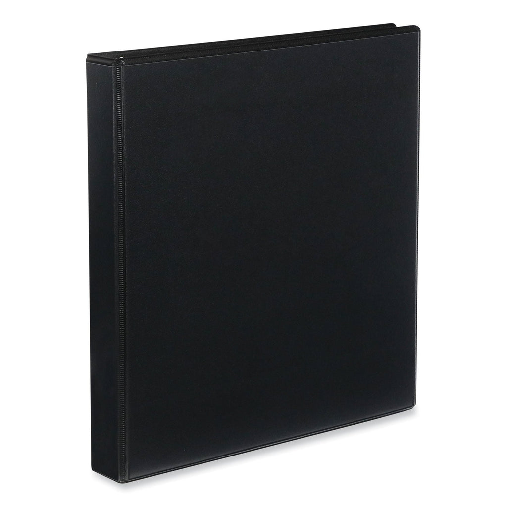 Universal Slant D-Ring View Binder, 3 Rings, 1" Capacity, 11 x 8.5, Black, 12/Carton