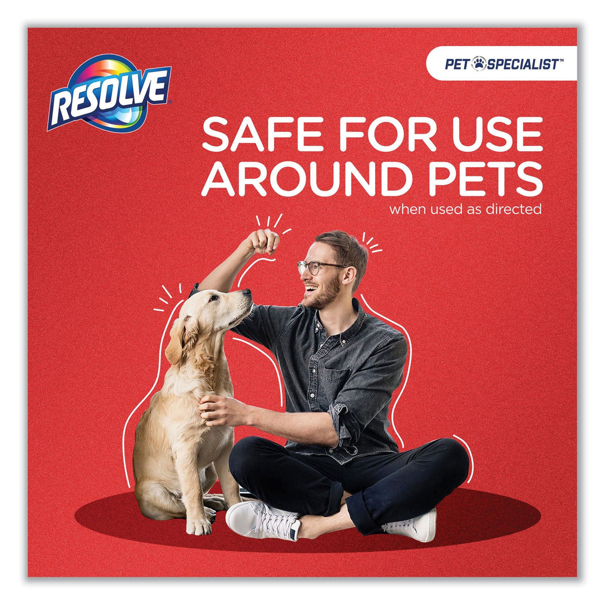 RESOLVE Pet Specialist Stain and Odor Remover, Citrus, 60 oz Refill Pour Bottle, 4/Carton