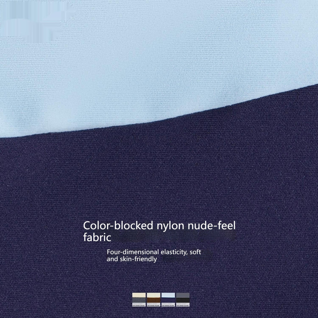 Contrast-color Yoga Pants With A Butt-lifting, High-elasticity Design