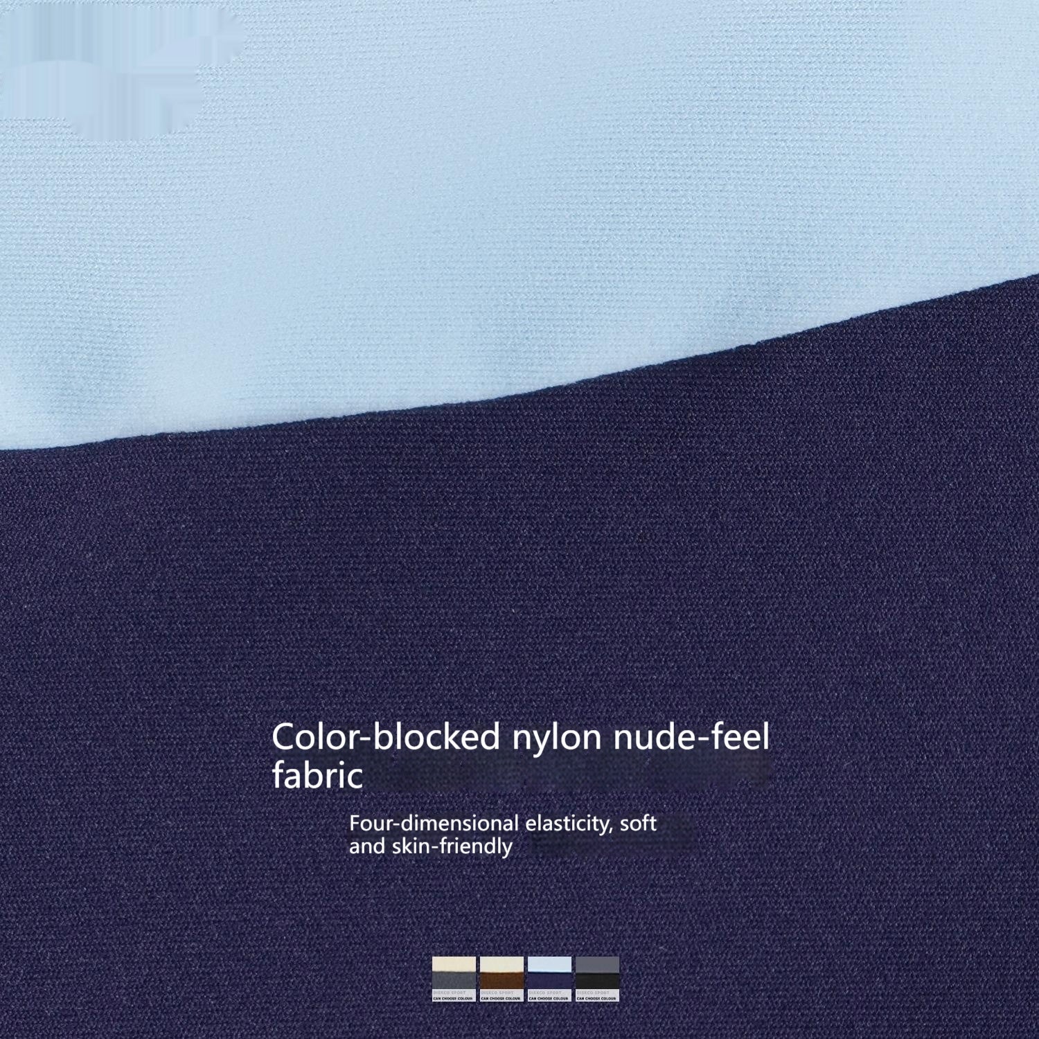 Contrast-color Yoga Pants With A Butt-lifting, High-elasticity Design