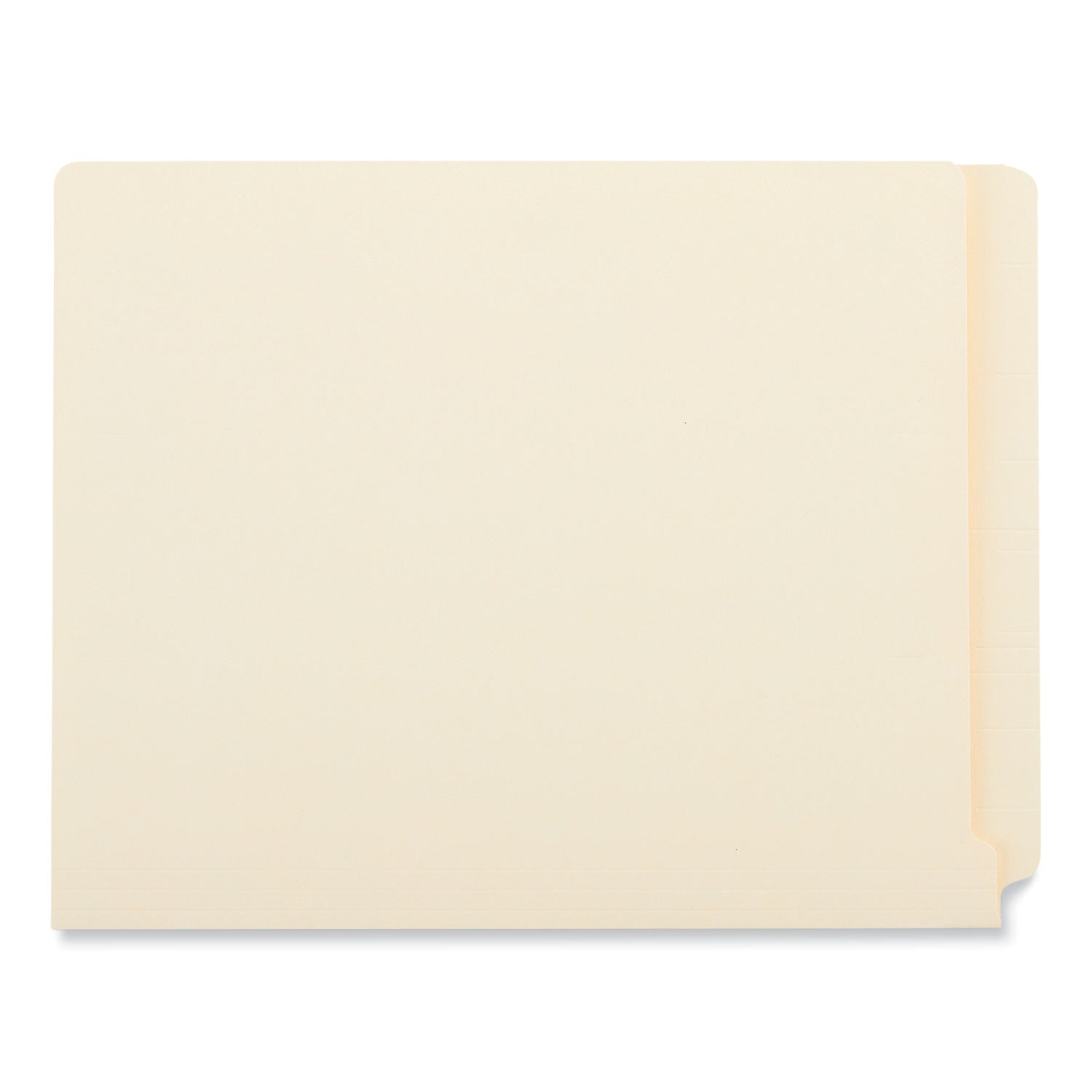Universal Deluxe Reinforced End Tab Folders, 9" High Front, Straight Tabs, Letter Size, 0.75" Expansion, Manila, 100/Box