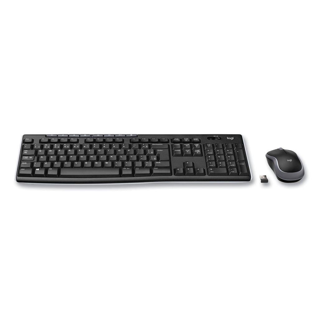 Logitech Wireless Combo MK270, 2.4 GHz Frequency/33 ft Wireless Range, Black