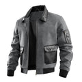 Mens Patchwork Texture Lapel Jacket