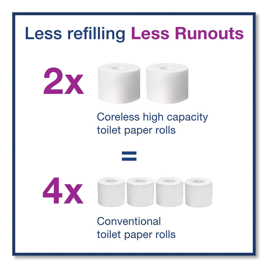 Tork Advanced High Capacity Bath Tissue, Septic Safe, 2-Ply, Coreless, White, 1,000 Sheets/Roll, 36 Rolls/Carton