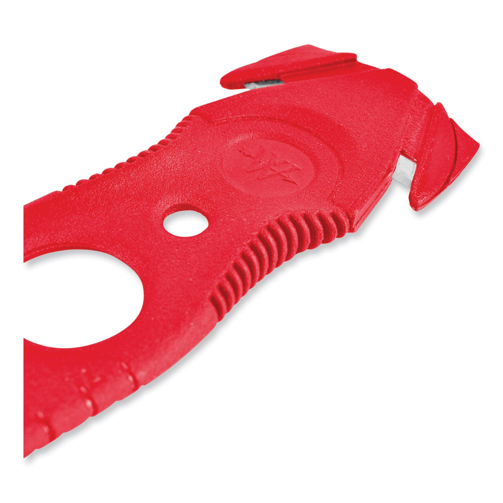 Westcott Safety Cutter, 1.2" Blade, 5.75" Plastic Handle, Red, 5/Pack