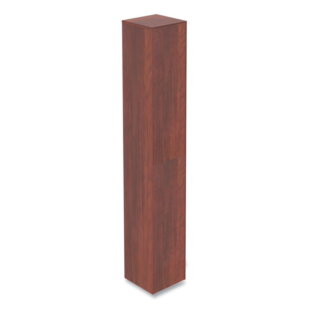 Alera Valencia Series Narrow Profile Bookcase, Six-Shelf, 11.81w x 11.81d x 71.73h, Medium Cherry