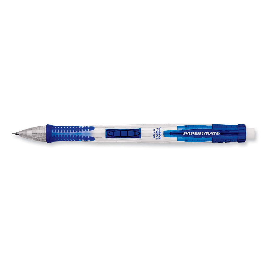 Paper Mate Clear Point Mechanical Pencil, 0.7 mm, HB (#2.5), Black Lead, Blue Barrel