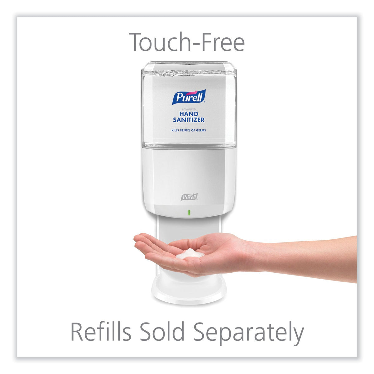 PURELL ES6 Touch Free Hand Sanitizer Dispenser, 1,200 mL, 5.25 x 8.56 x 12.13, White