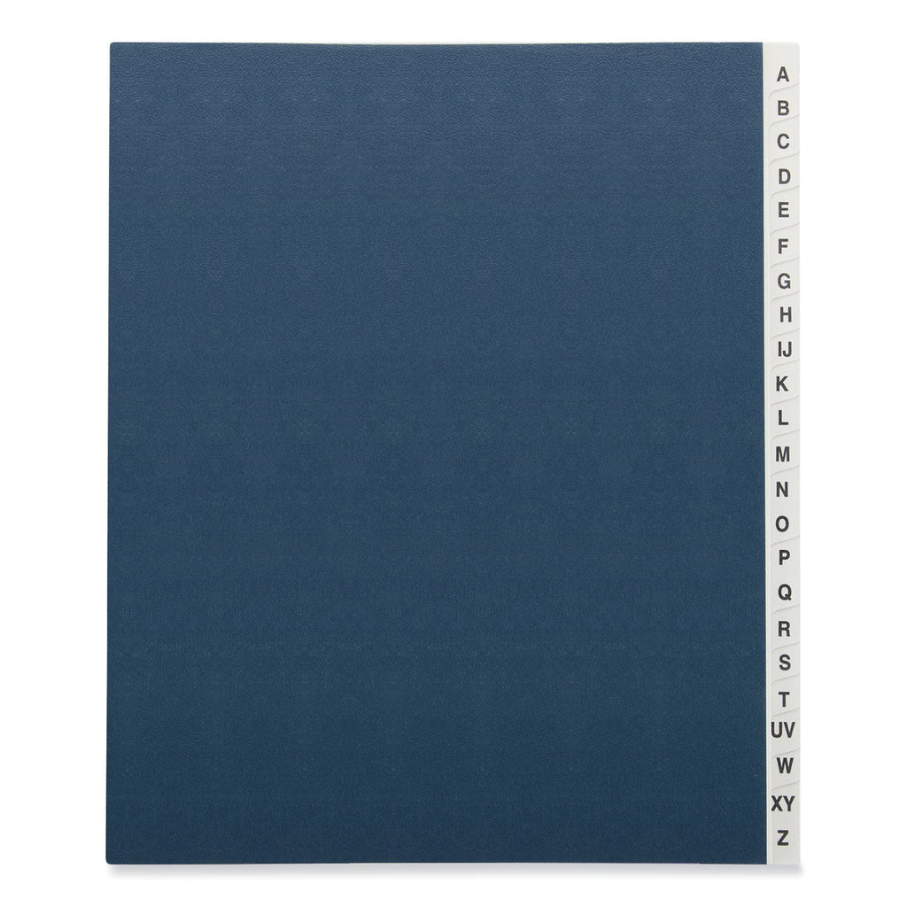Universal Expanding Desk File, 20 Dividers, Alpha Index, Letter Size, Blue Cover