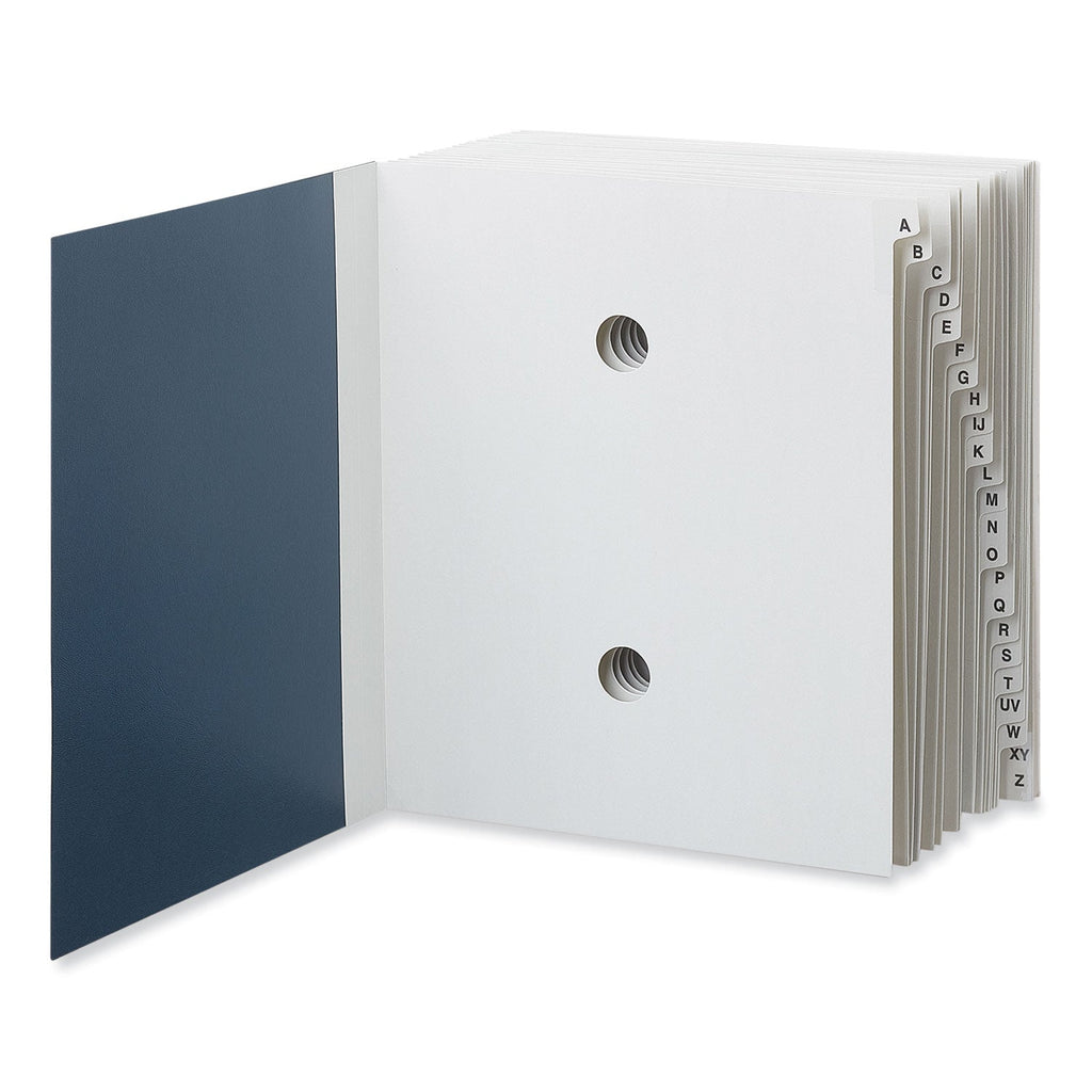 Universal Expanding Desk File, 20 Dividers, Alpha Index, Letter Size, Blue Cover