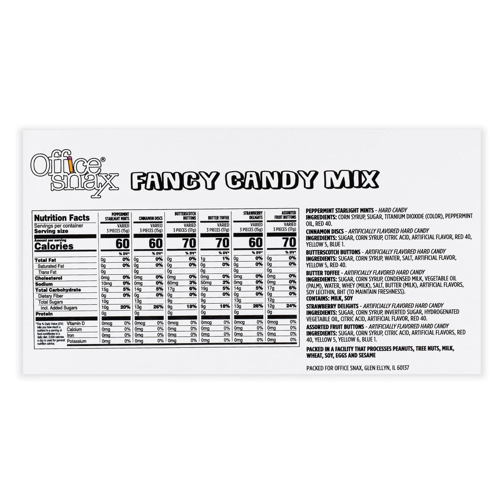 Office Snax Candy Assortments, Fancy Candy Mix, 1 lb Bag