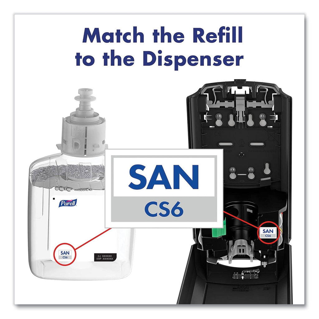 PURELL CS6 Hand Sanitizer Dispenser, 1,200 mL, 5.79 x 3.93 x 15.64, Graphite