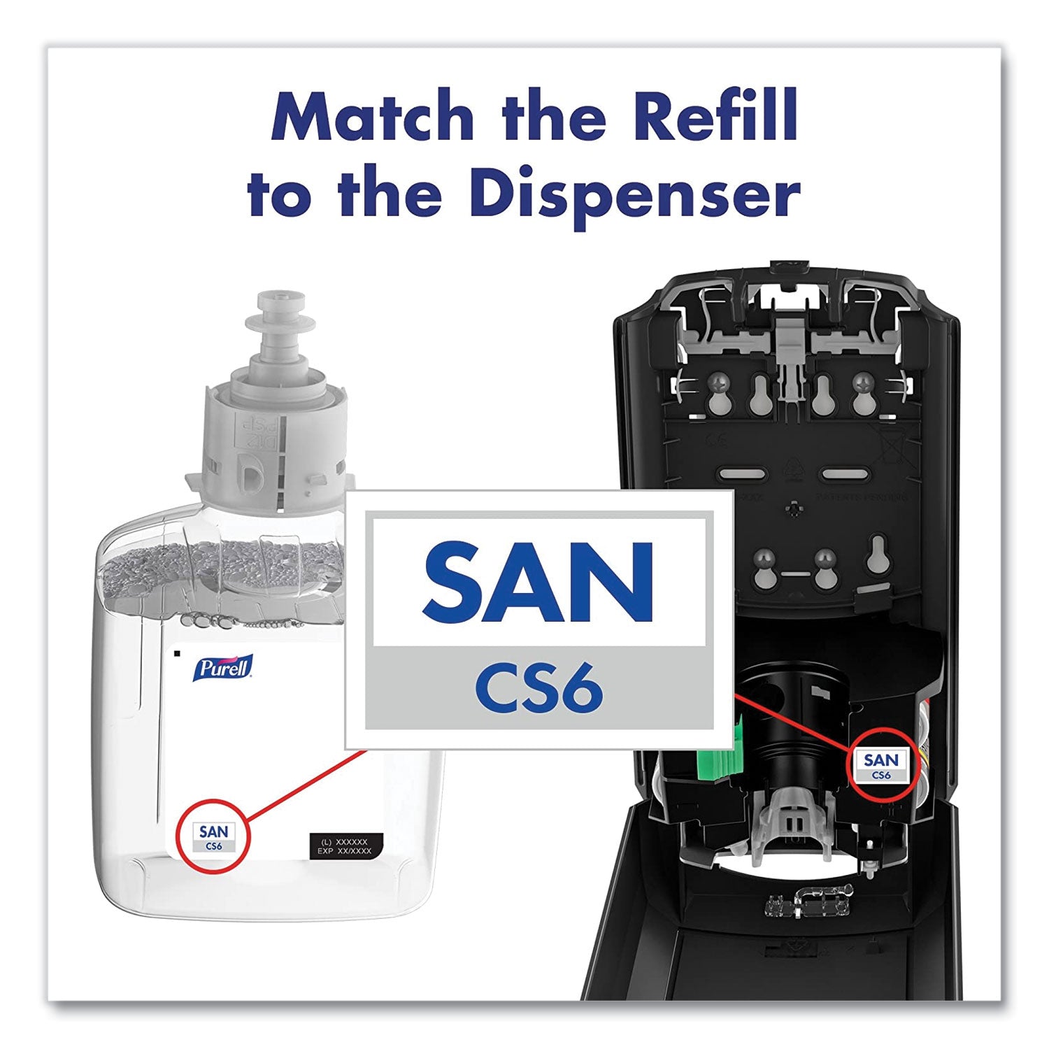 PURELL CS6 Hand Sanitizer Dispenser, 1,200 mL, 5.79 x 3.93 x 15.64, Graphite