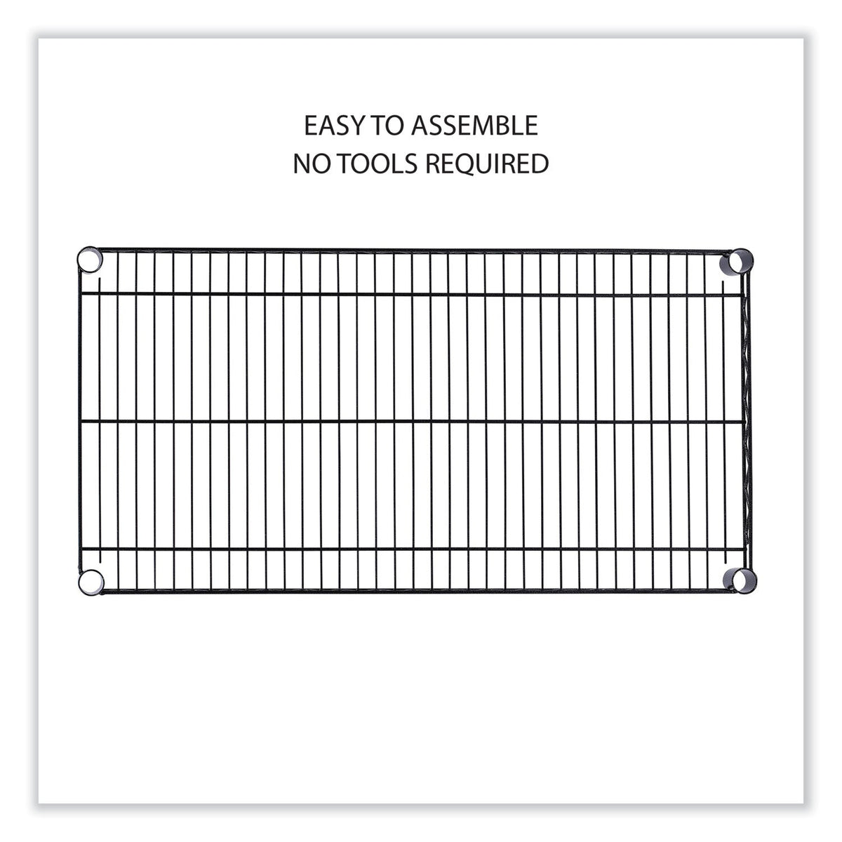 Alera 5-Shelf Wire Shelving Kit with Casters and Shelf Liners, 36w x 18d x 72h, Black Anthracite