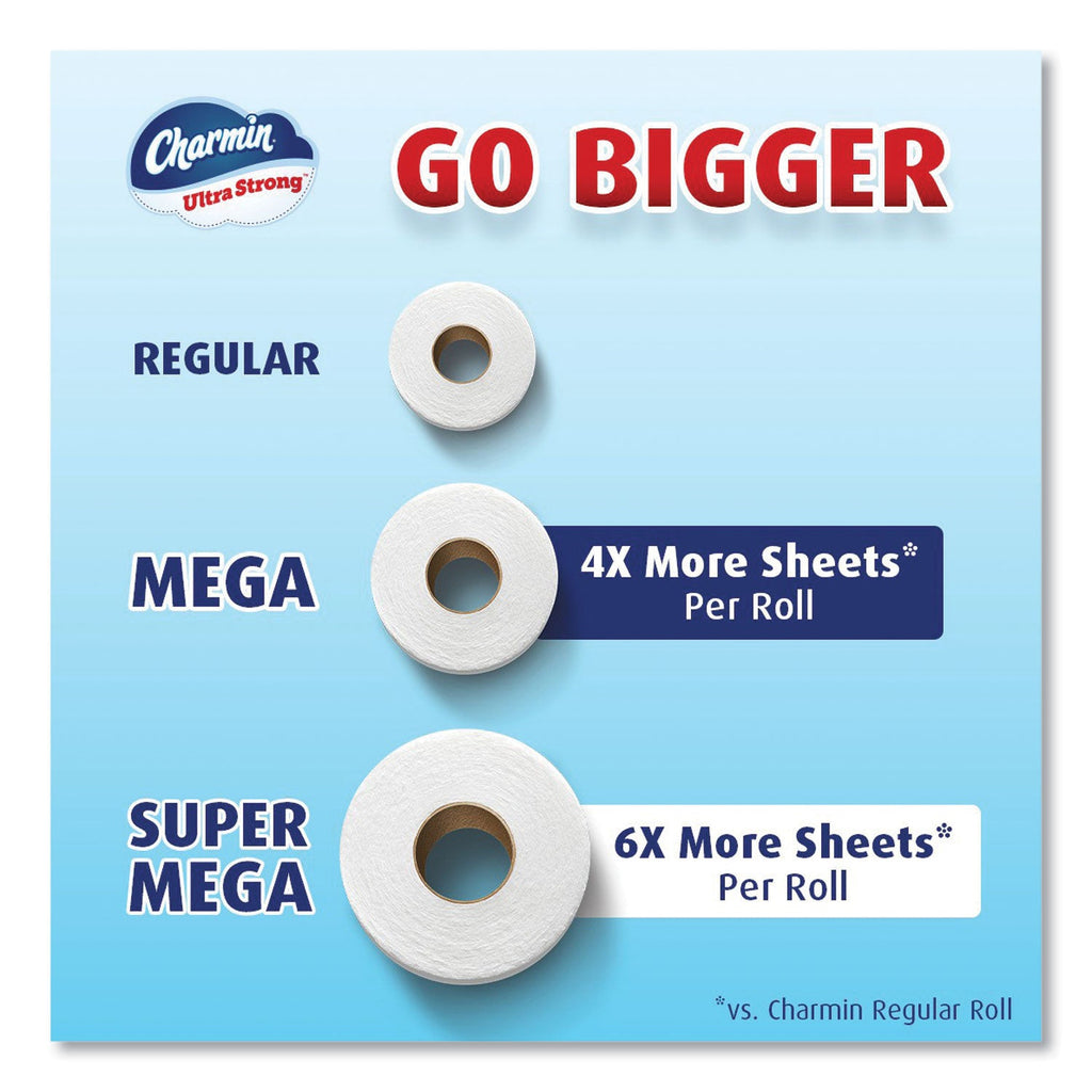 Charmin Ultra Strong Bathroom Tissue, Septic Safe, 2-Ply, White, 264 Sheet/Roll, 4/Pack