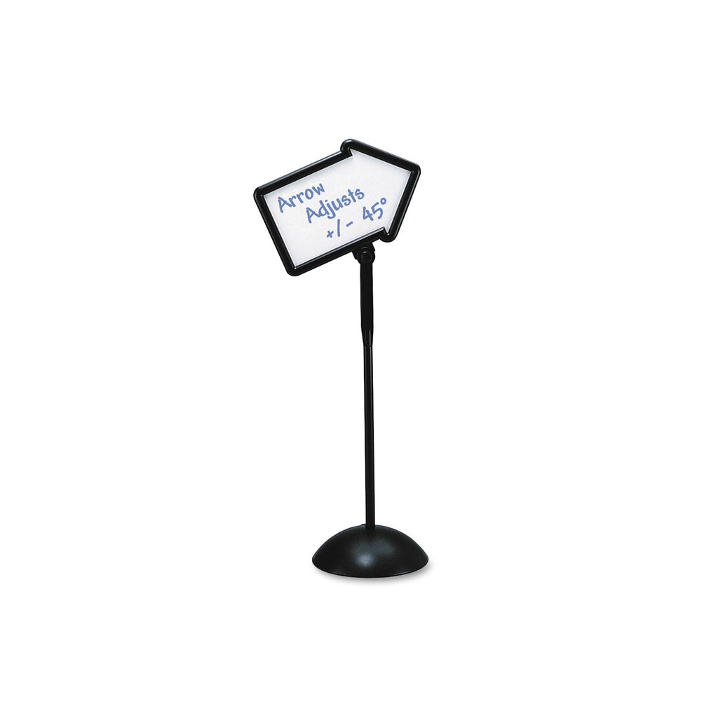 Safco Double-Sided Arrow Sign, Dry Erase Magnetic Steel, 25 1/2 x 17 3/4, Black Frame