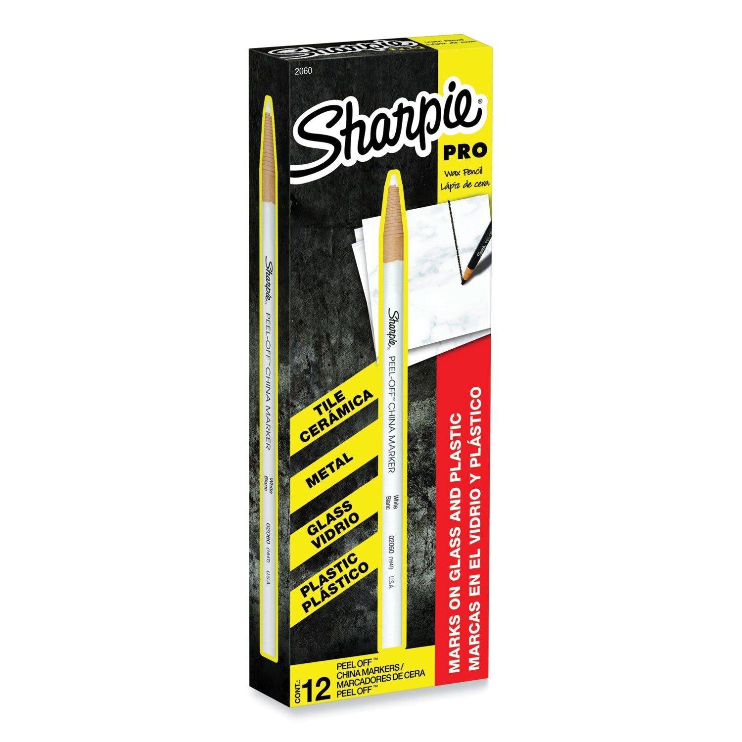 Sharpie Peel-Off China Markers, White, Dozen