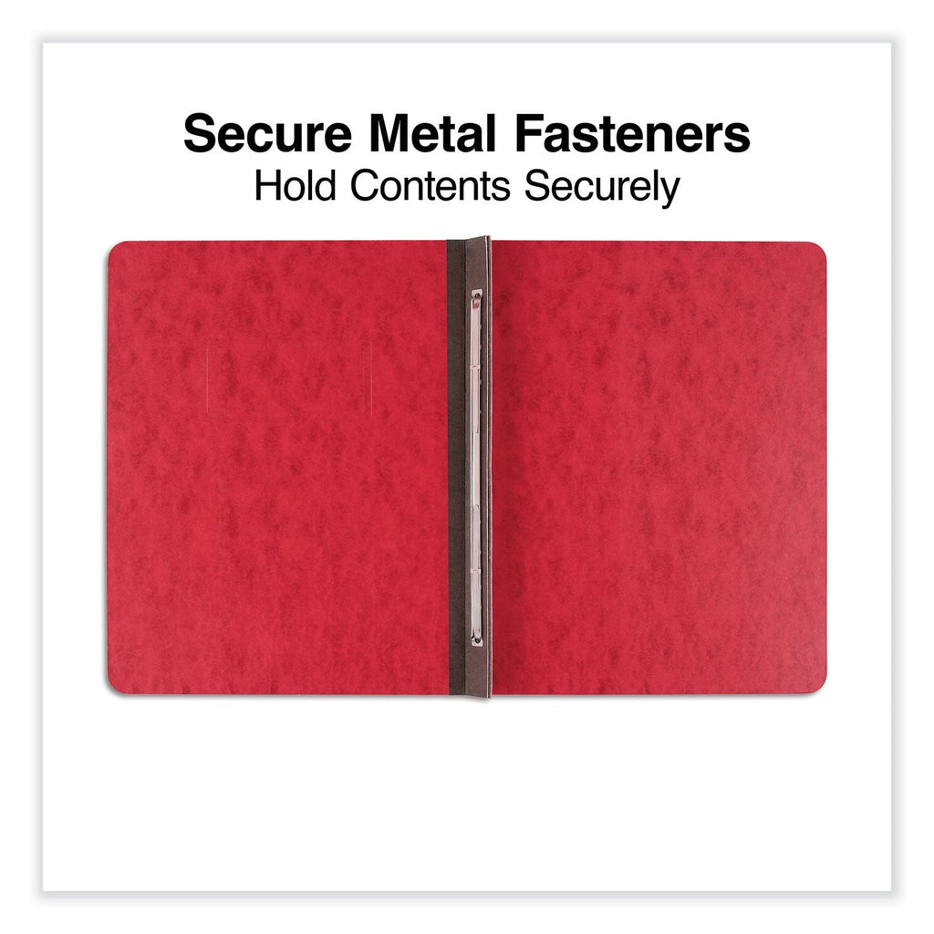 Universal Pressboard Report Cover, Two-Piece Prong Fastener, 3" Capacity, 8.5 x 11, Executive Red/Executive Red