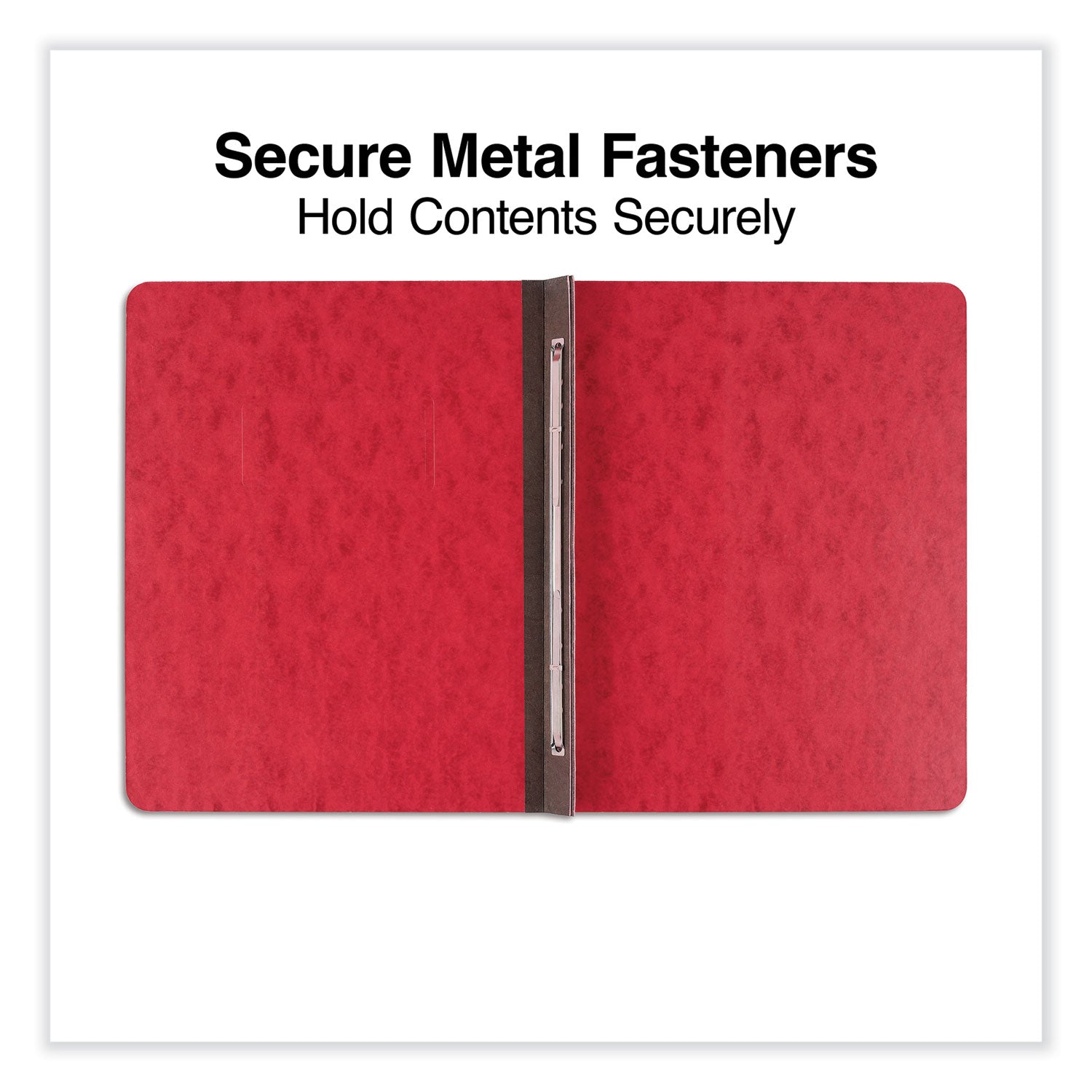 Universal Pressboard Report Cover, Two-Piece Prong Fastener, 3" Capacity, 8.5 x 11, Executive Red/Executive Red