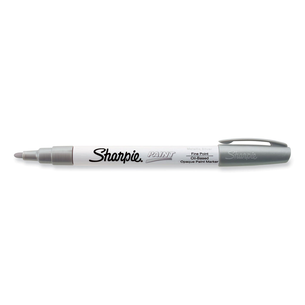 Sharpie Permanent Paint Marker, Fine Bullet Tip, Silver