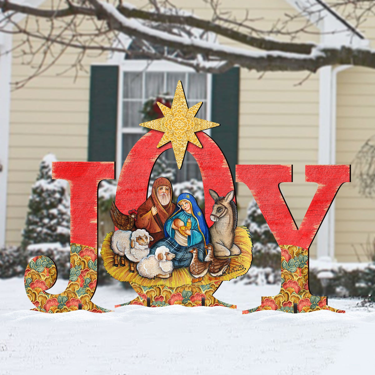 Joy Outdoor Nativity Set  by G. DeBrekht - Nativity Holiday Décor - 8121454F-S3L