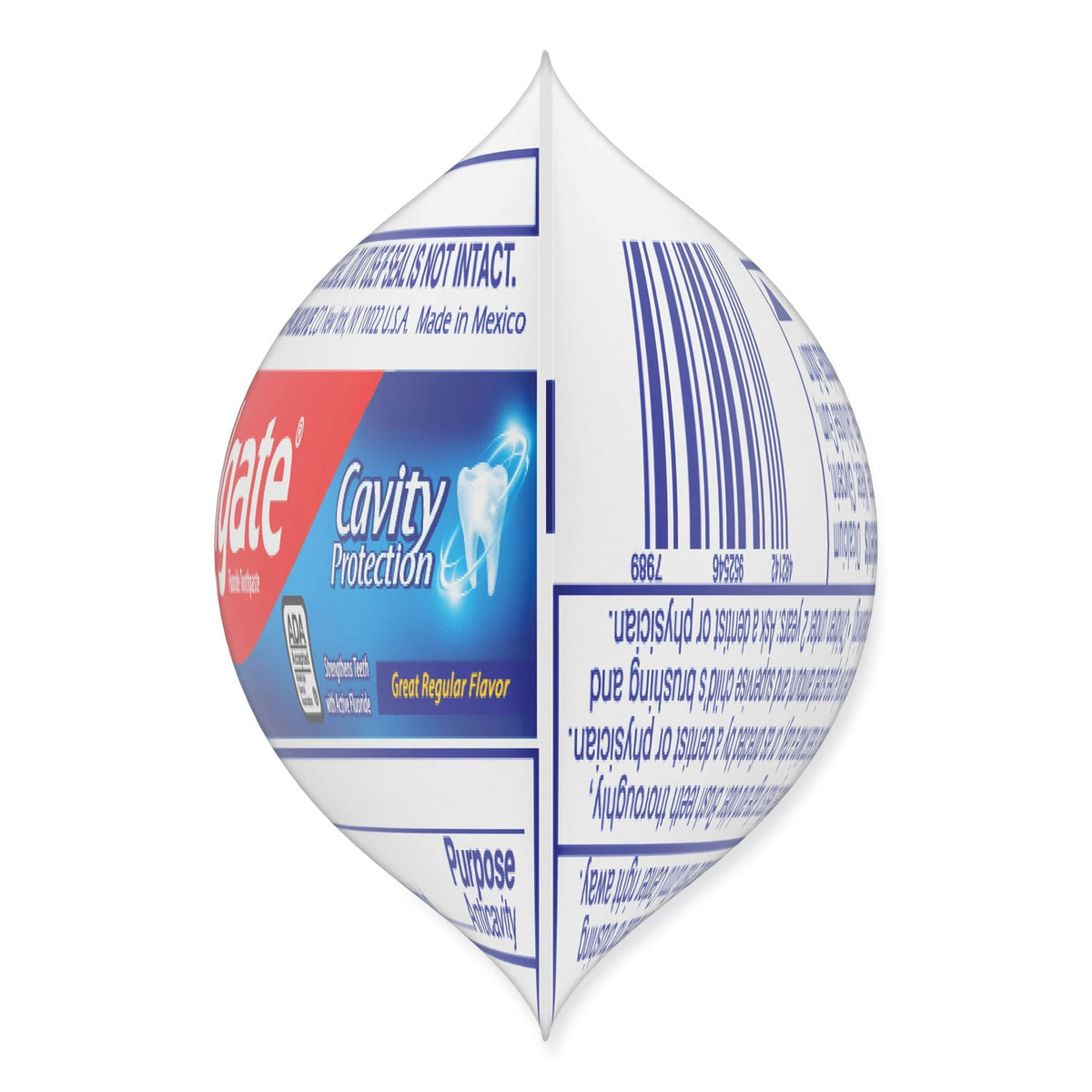 Colgate Toothpaste, Personal Size, 0.85 oz Tube, Unboxed, 240/Carton