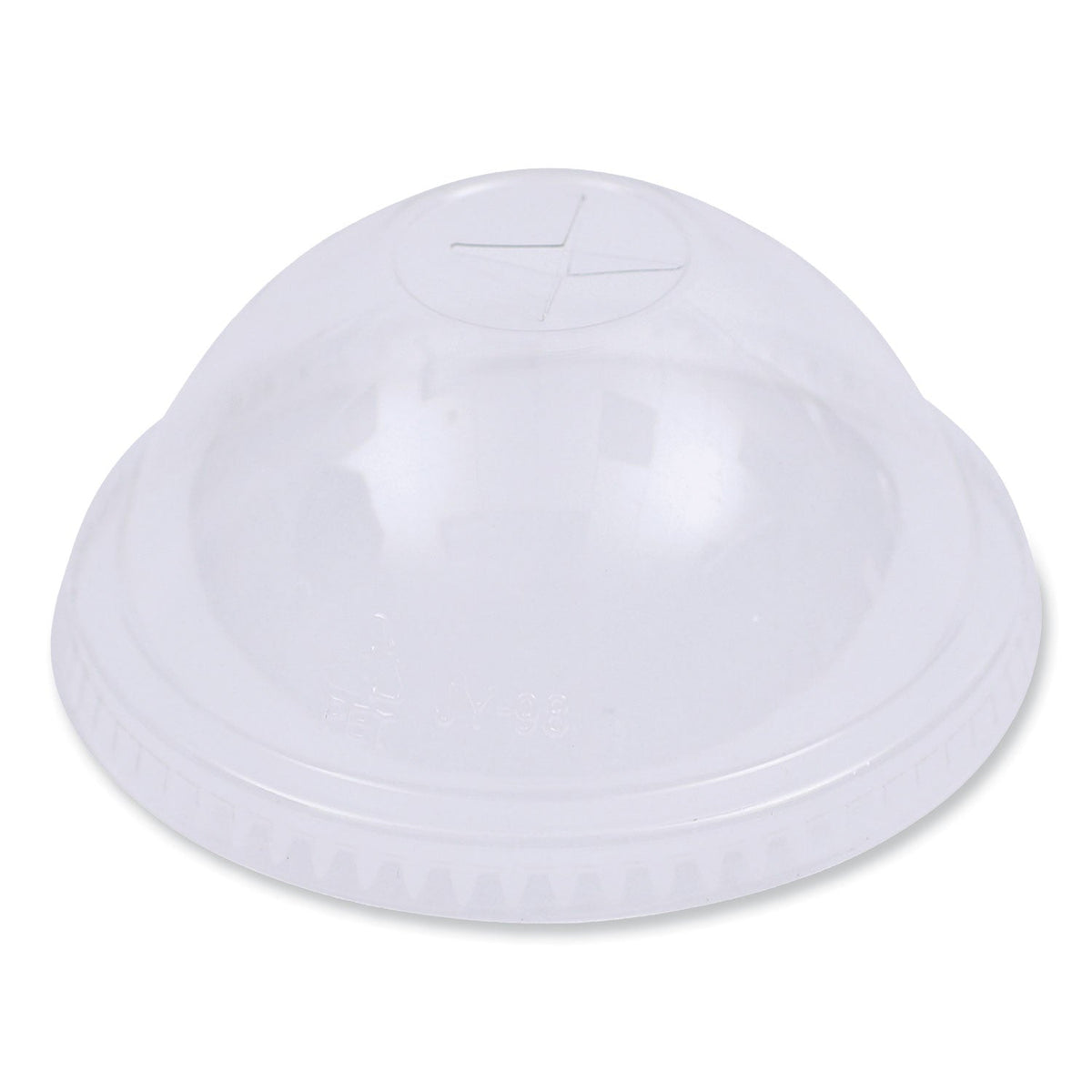 Boardwalk PET Cold Cup Dome Lids, Fits 16 oz to 24 oz Plastic Cups, Clear, 100 Lids/Sleeve, 10 Sleeves/Carton