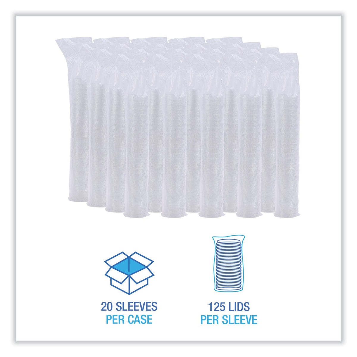 Boardwalk Souffle/Portion Cup Lids, Fits 2 oz Portion Cups, Clear, 2,500/Carton