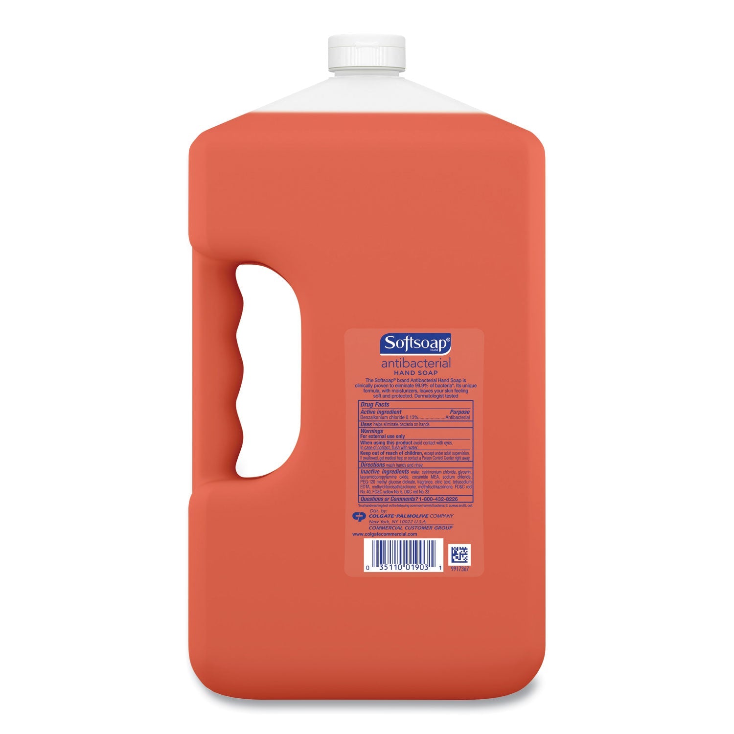 Softsoap Antibacterial Liquid Hand Soap Refill, Crisp Clean, 1 gal Bottle