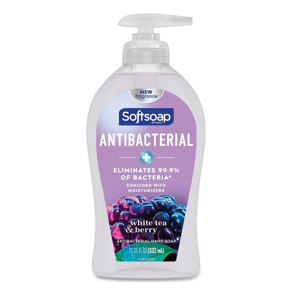 Softsoap Antibacterial Hand Soap, White Tea and Berry Fusion, 11.25 oz Pump Bottle