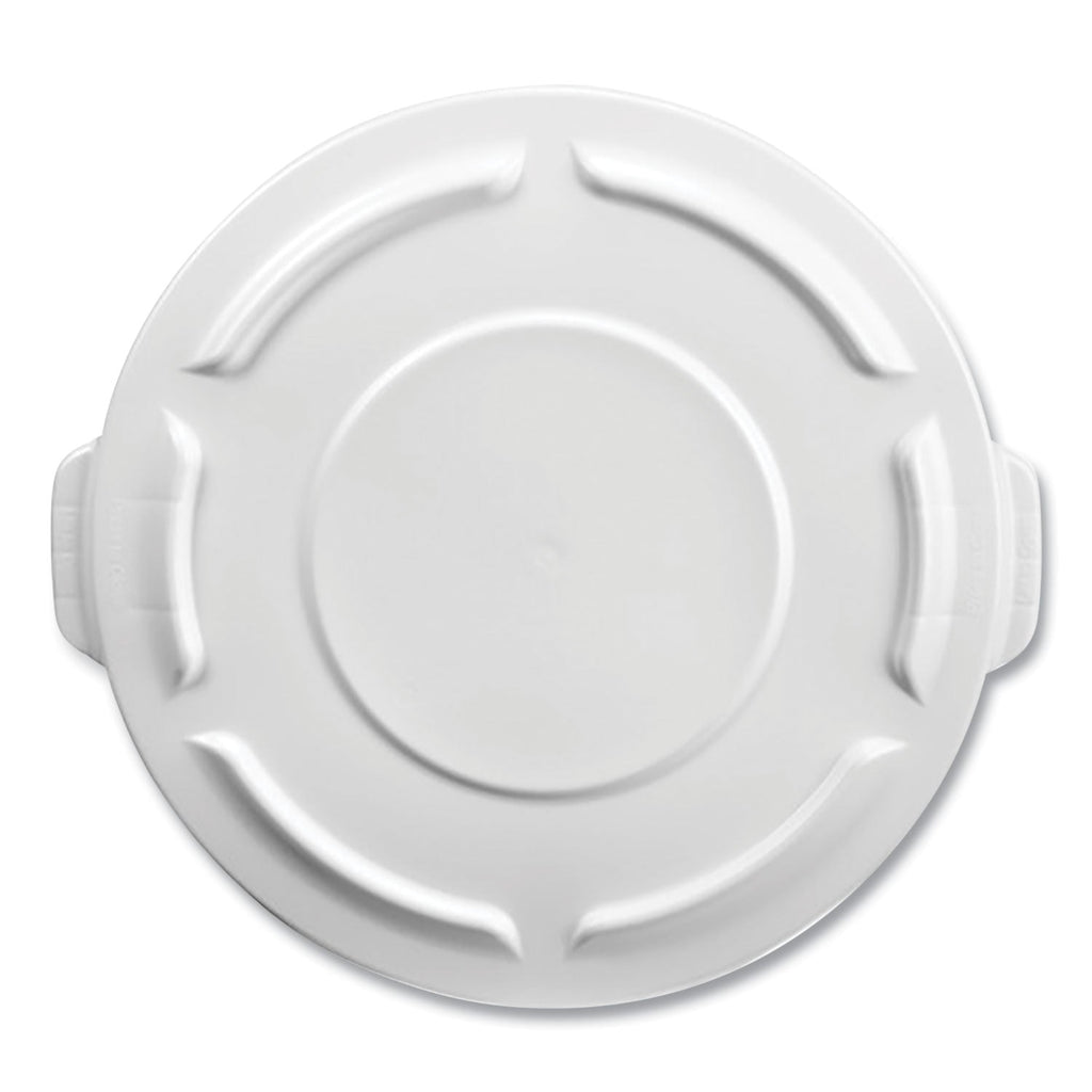 Rubbermaid Round Flat Top Lid, for 32 gal Round BRUTE Containers, 22.25" Diameter, Blue